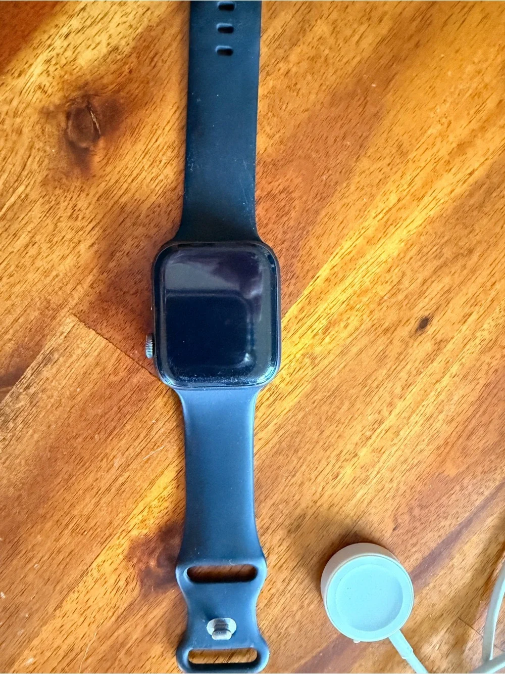 Apple Series 4 Black Smartwatch with Black Silicone Band